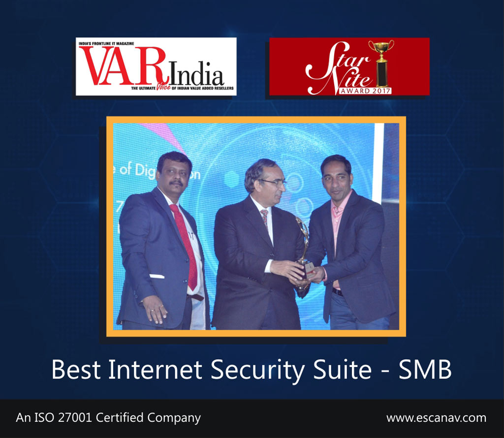 eScan recognized as the Best Internet Security Suite for SMB