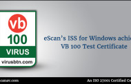 eScan’s ISS for Windows achieves VB 100 Test Certificate