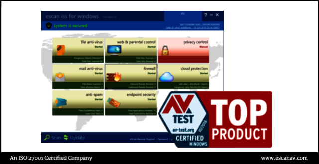 AV-TEST certifies eScan Internet Security Suite as a Top Product for Windows Home User